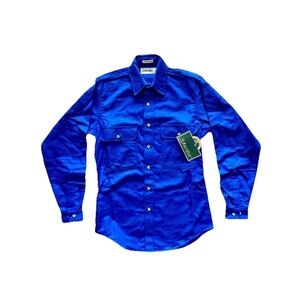 St. John's Bay Men's Vibrant Blue Casual Button Down Shirt